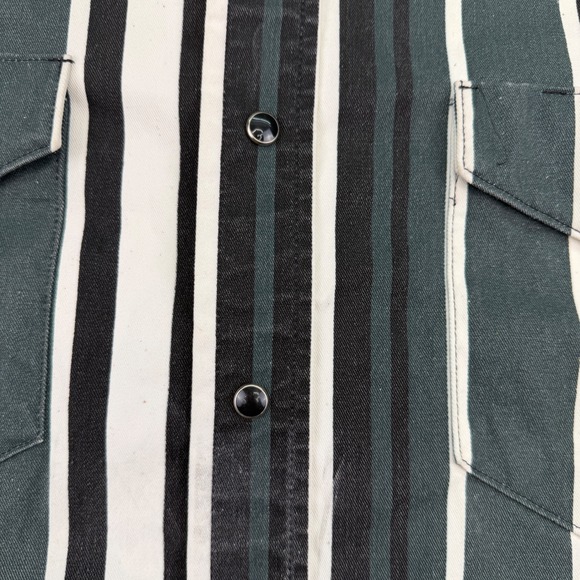 Vintage Wrangler Mens Brushpopper Long Sleeve Shirt 17 1/2 x 36 XL USA - Picture 11 of 11